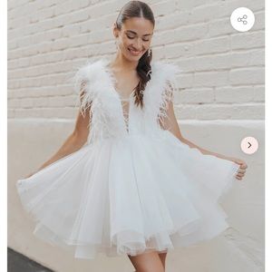 Untamed Petals Tula Dress with Feathers